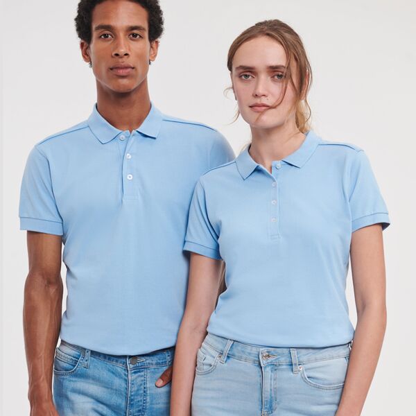 Russell Athletic Stretch Piqué Polo Shirt Thumbnail